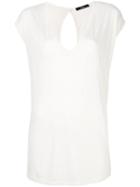Diesel - V-neck T-shirt - Women - Viscose - Xs, Nude/neutrals, Viscose