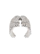 Monan 18kt White Gold And Diamond Wing Cocktail Ring - Metallic