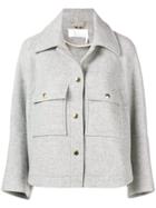 Chloé Spread-collar Cropped Jacket - Grey