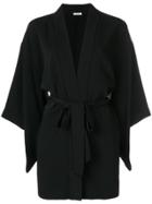 P.a.r.o.s.h. Tie Waist Kimono Jacket - Black
