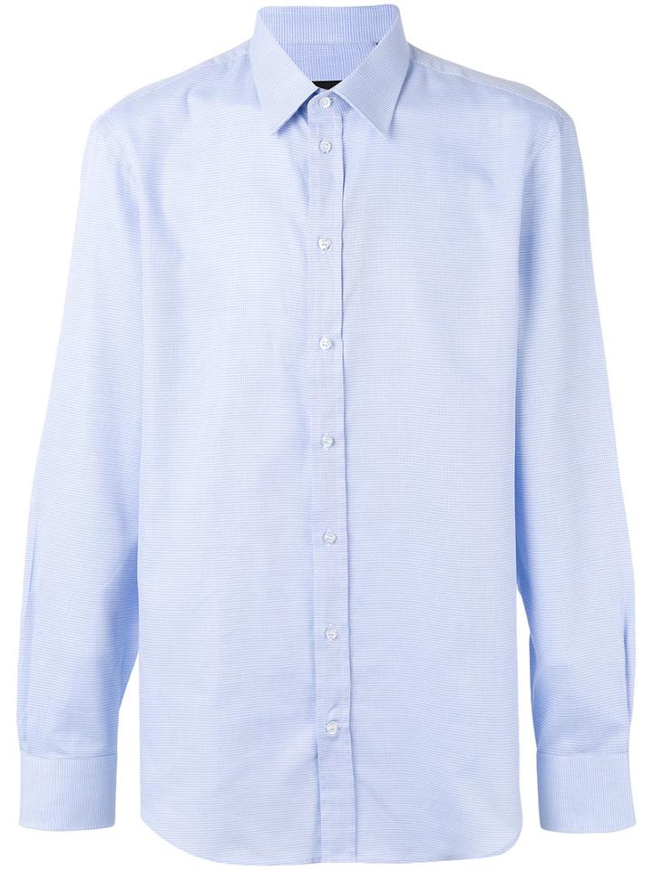 Emporio Armani Long-sleeve Shirt, Men's, Size: 43, Blue, Cotton