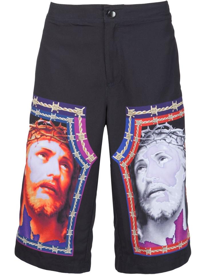 Givenchy Christ Print Swimming Shorts