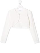 Monnalisa Single-button Cardigan - White