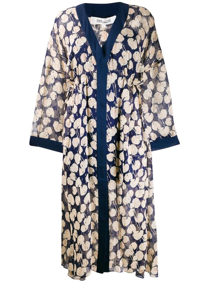 Dvf Diane Von Furstenberg Terry Kaftan Dress - Blue