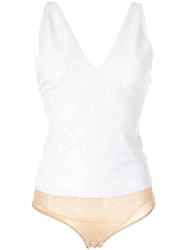 Ralph Lauren V-neck Bodysuit - White