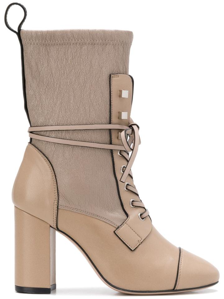 Stuart Weitzman Lace-up Ankle Boots - Neutrals