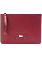 Salvatore Ferragamo Double Gancio Zip Pouch - Red