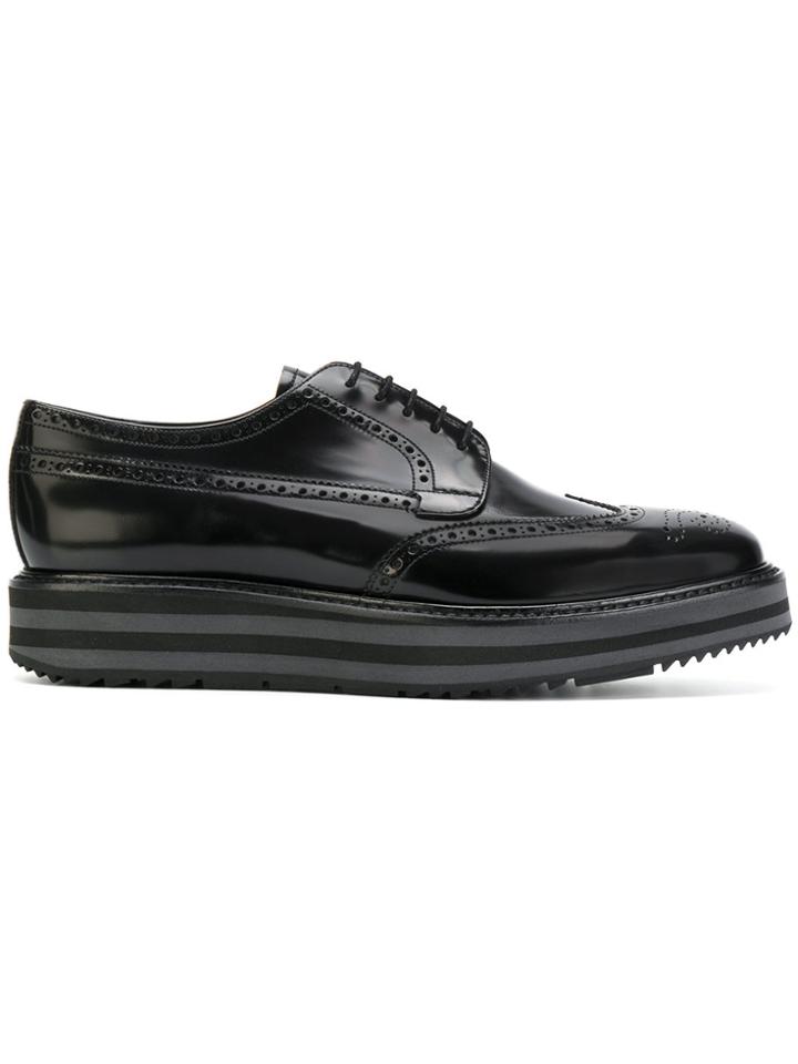 Prada Platform Brogues - Black