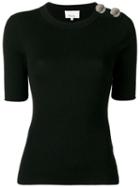 3.1 Phillip Lim Sweater With Silver Button Detail - Black