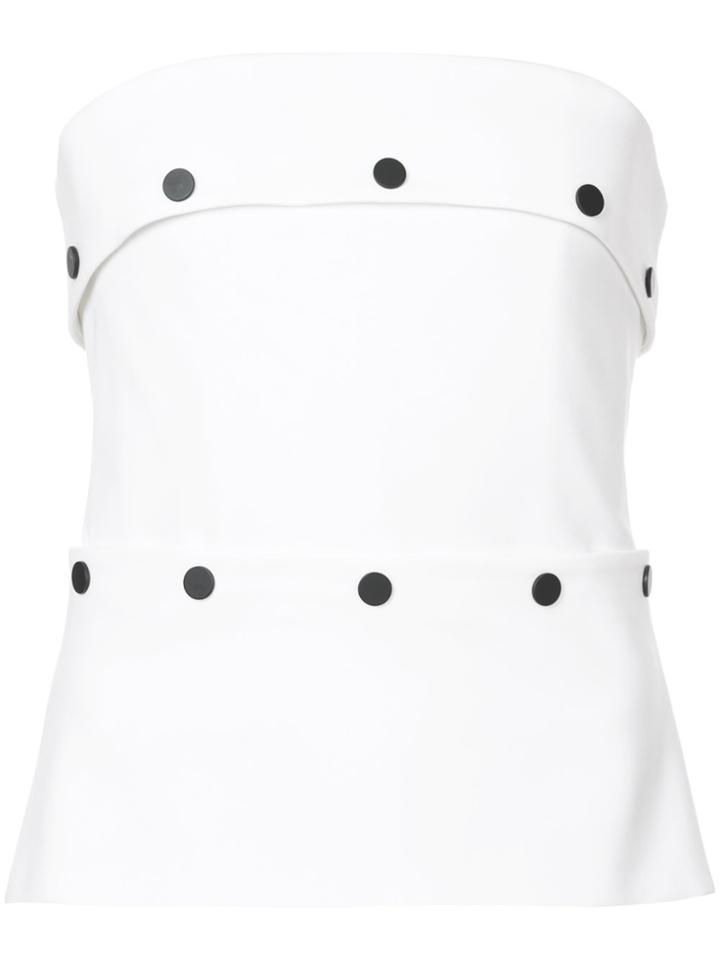 Cushnie Et Ochs Strapless Stud Tank - White