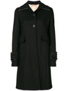 No21 Embellished Cuff Coat - Black