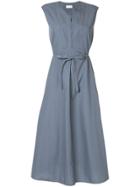 Lemaire Belted Flared Midi Dress - Blue