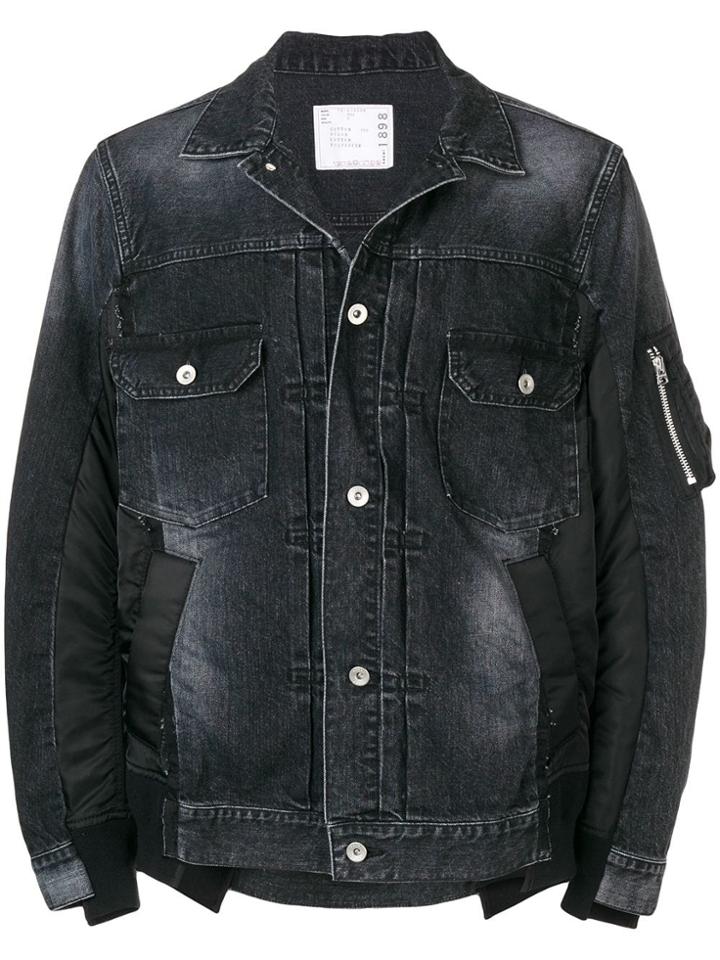 Sacai Deconstructed Denim Jacket - Black