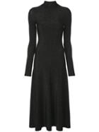 Rosetta Getty Longsleeved Zip-up Dress - Black
