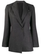 Brunello Cucinelli Longline Tailored Blazer - Grey