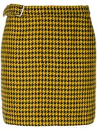 Mcq Alexander Mcqueen Dogtooth Mini Skirt - Yellow & Orange