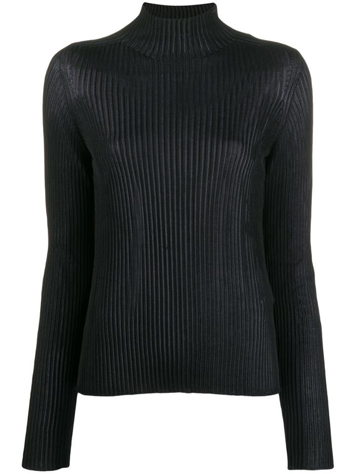 Versace Ribbed Medusa Top - Black