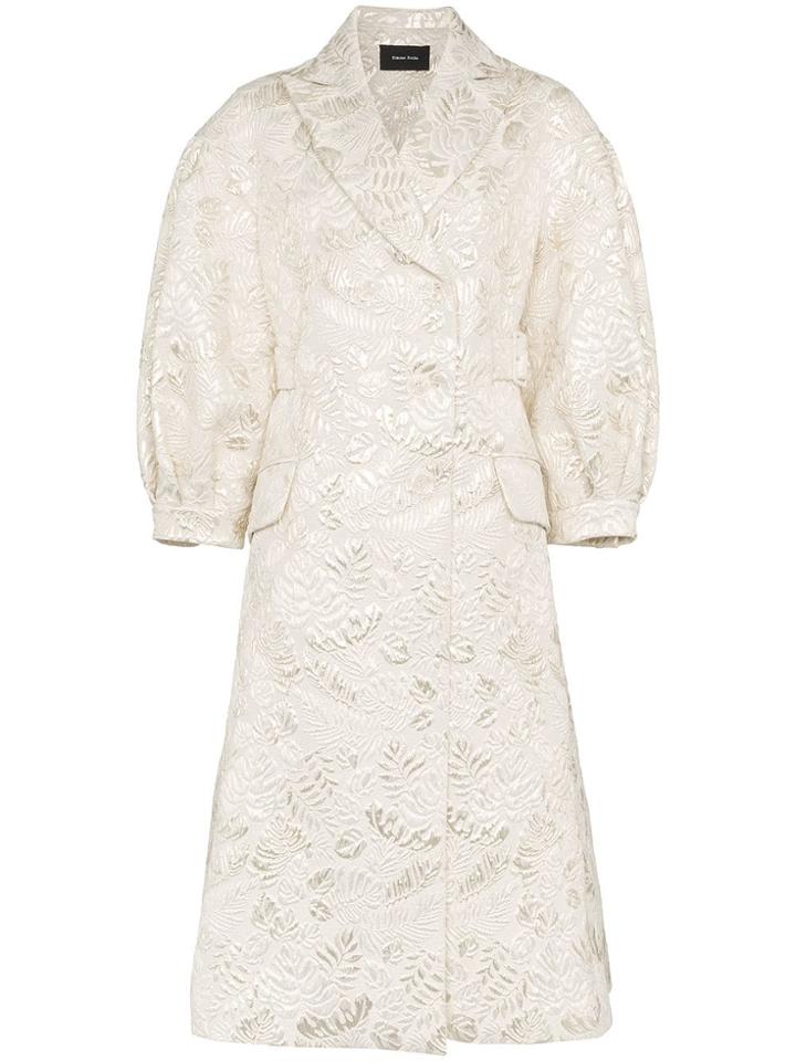 Simone Rocha Srocha Coat Fl Slv - Metallic