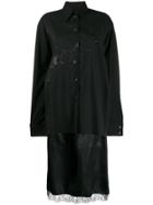 Mm6 Maison Margiela Oversized Logo Shirt - Black