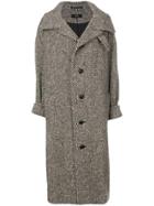 Y's Oversized Single Breasted Coat - Nude & Neutrals