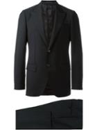 Caruso Two-piece Suit, Men's, Size: 46, Black, Cupro/mohair/wool