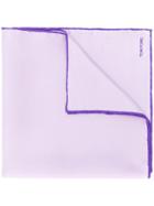 Tom Ford Contrast Hem Pocket Square - Pink & Purple