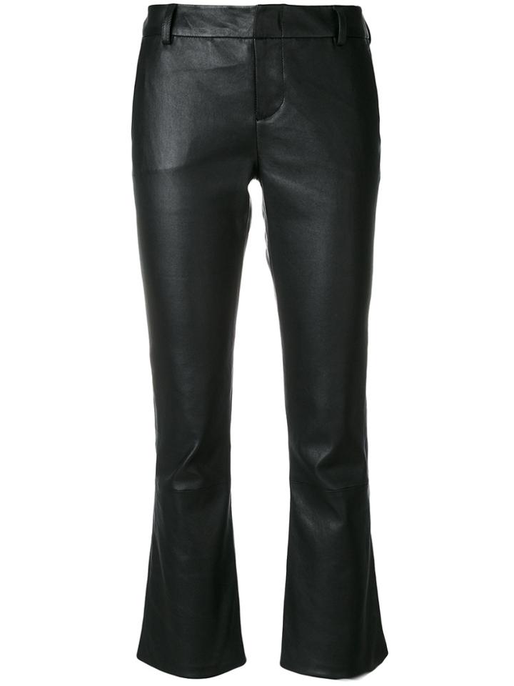 Federica Tosi Cropped Flared Trousers - Black