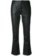 Federica Tosi Cropped Flared Trousers - Black