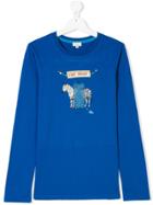 Paul Smith Junior Car Wash Zebra Print Top - Blue