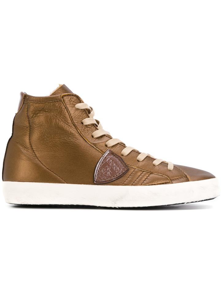 Philippe Model Lace-up Hi-top Sneakers - Brown