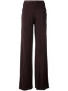 Rick Owens Bias-cut Palazzo Pants, Women's, Size: 42, Brown, Cotton/polyamide/acetate/viscose