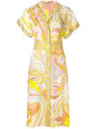 Emilio Pucci Embellished Printed Midi Shirt Dress - Multicolour
