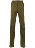 Saint Laurent - Fitted Trousers - Men - Cotton/spandex/elastane - 31, Green, Cotton/spandex/elastane