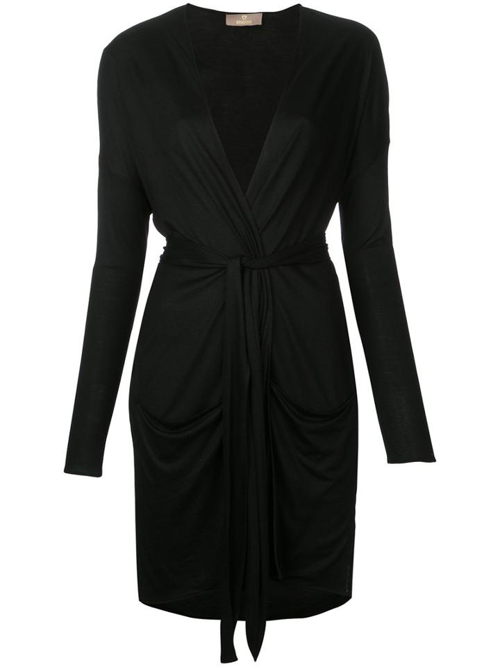 Cruciani - Belted Cardigan - Women - Viscose - 42, Black, Viscose
