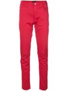 Armani Jeans Straight Trousers - Pink & Purple