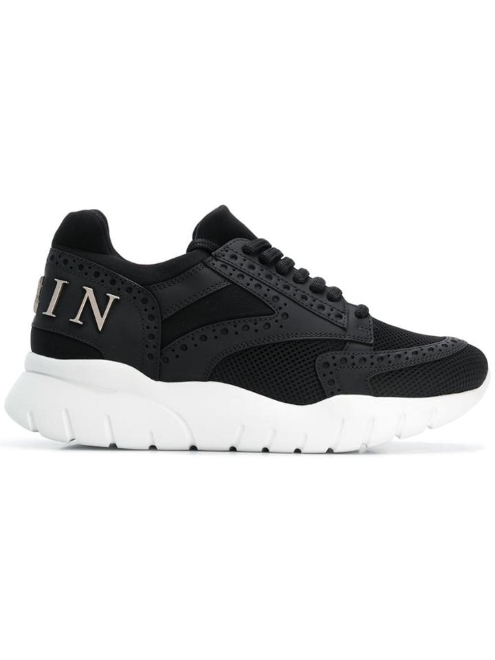 Philipp Plein Brogue Detailed Sneakers - Black