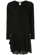 Yohji Yamamoto Pre-owned Ruffled Longsleeved Playsuit - Black