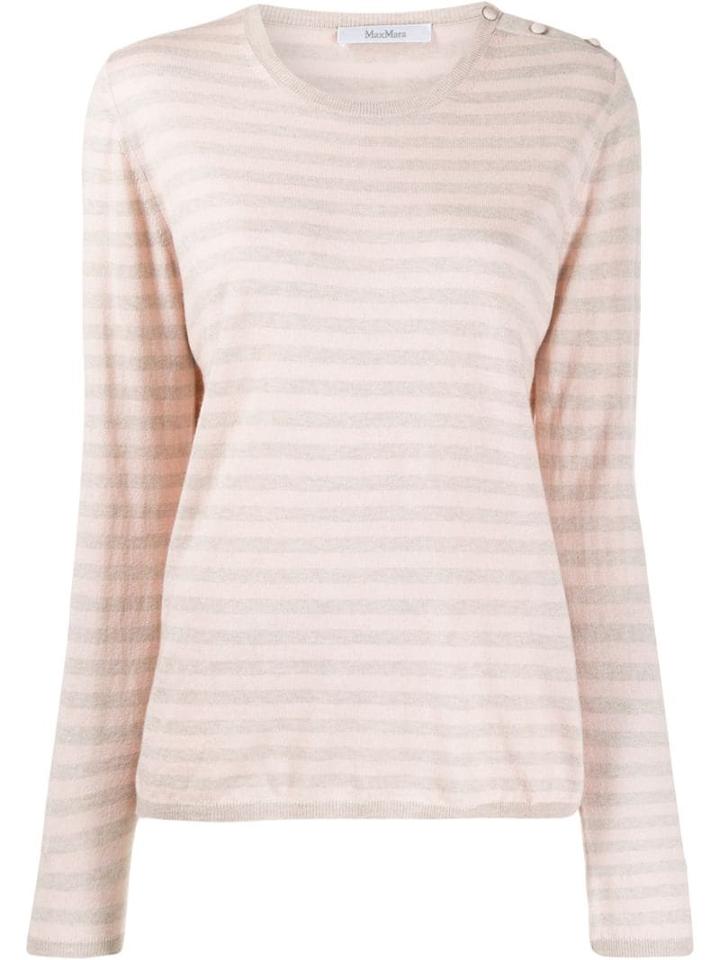 Max Mara Striped Knit Jumper - Pink