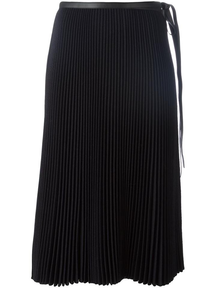 Valentino Pleated Skirt, Women's, Size: 40, Blue, Wool