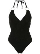 Amir Slama Halter Neck Swimsuit - Black