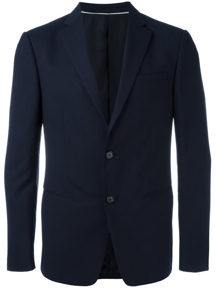 Z Zegna Two Button Blazer, Men's, Size: 48, Blue, Wool/cupro
