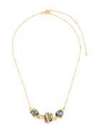 Kasun London Three Pearls Necklace - Metallic