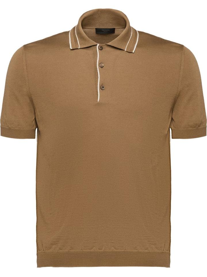 Prada Short-sleeve Polo Shirt - Brown
