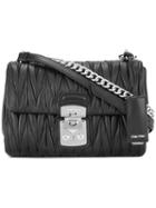 Miu Miu Textured Cross Body Bag, Women's, Black, Calf Leather