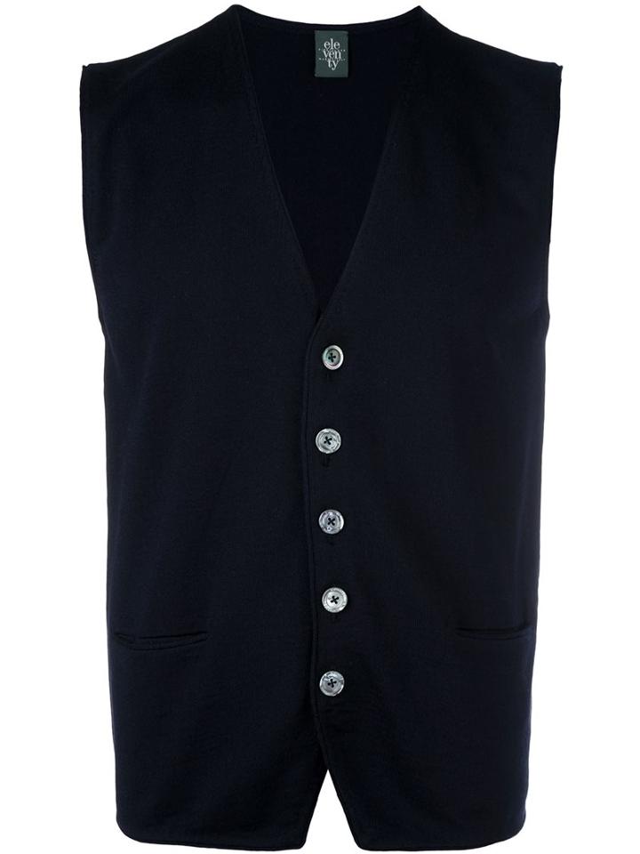 Eleventy Button Down Cardigan Vest, Men's, Size: Xxl, Nude/neutrals, Virgin Wool