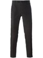 Pt01 Checked Skinny Fit Trousers, Men's, Size: 48, Brown, Spandex/elastane/virgin Wool