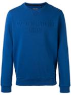 Woolrich Logo Embroidered Sweatshirt, Men's, Size: Medium, Blue, Cotton