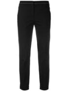 Brunello Cucinelli Contrast Waist Trousers, Women's, Size: 40, Black, Cotton/polyester/spandex/elastane/cupro
