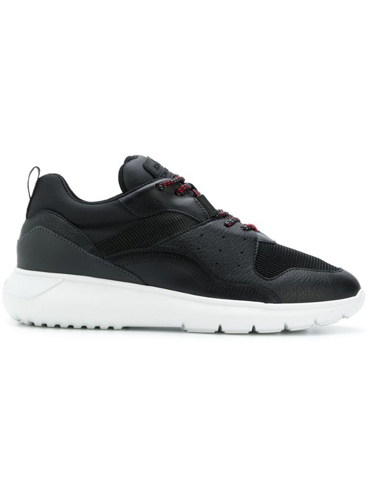 Hogan Contrast Lace-up Sneakers - Black