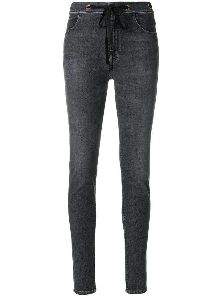 The Seafarer Tied Waist Skinny Jeans - Grey